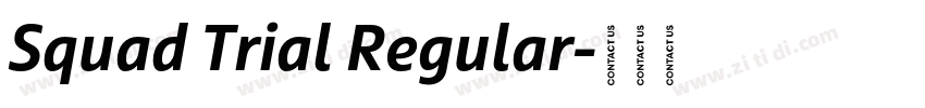 Squad Trial Regular字体转换 Squad Trial Regular字体转换